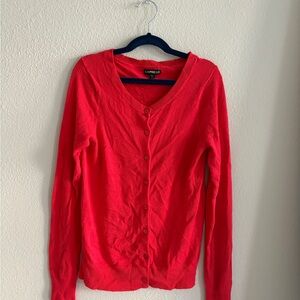 Express Women's Vibrant Red Cardigan